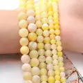 Агат африканский, бусины шарик 10 мм, около 37 шт, цвет: Желтый