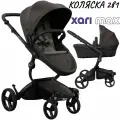 Коляска 2в1 Mima Xari Max Chocolate/Brown на черном шасси