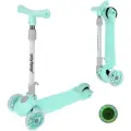 Самокат детский трехколесный Moby Kids FLY, складной, 120 PU со светом, мятный