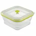 Контейнер для переноски и хранения силиконовый квадратный складной Silikobox, 900 мл, зеленый