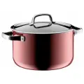 Кастрюля с крышкой WMF Fusiontec Mineral Rose Quartz, диаметр 24 см, объем 6.4 л, подходит для всех типов плит, сталь по технологии Fusiontec