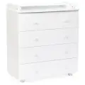 Пеленальный комод BEBIZARO REGENCY FOUR WHITE (ШхГхВ) 84х44х97 см