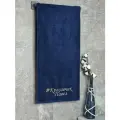 Полотенце махровое BIO-TEXTILES 70*140 с вышивкой #КРАСАВЧИК Павел темно-синее для мужчины мужу папе брату сыну банное в подарок 100% хлопок подарок на 14 февраля Святое Валентина для парочек