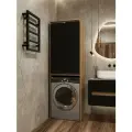 Шкаф напольный для стиральной машины для ванной комнаты TYPE-005 РосКа, 200х65х40 см, дуб-черный