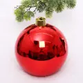 Новогодний шар 25 см «Глянец», красный, пластик, для елки и декорирования