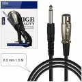 Кабель для микрофона 6.5 мм XLR на Jack 6.3 мм, Cantell, 1.5 м, черный