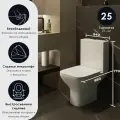 Напольный унитаз компакт CULTO WASS, сиденье с микролифтом, белый
