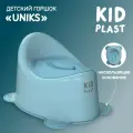 Горшок детский пластиковый с крышкой Uniks KidPlast, голубой