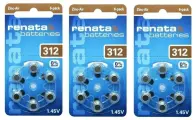Батарейки для слуховых аппарата Renata ZA312, 30 шт