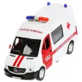 Скорая помощь ТЕХНОПАРК Mercedes-Benz Sprinter Скорая SРRINТЕRVАN-14АМВ 1:32, 14 см, белый/красный