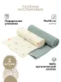 BUBA KIDS, Набор муслиновых пеленок для новорожденных, 2 шт, Заповедный лес/ полынь, 75х115