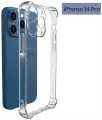 Чехол прозрачный противоударный с защитой камеры для iPhone 14 Pro ( айфон 14 про ) силиконовый