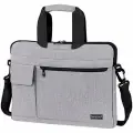 Сумка портфель HEIKKI с отделением для ноутбука, багажная лента, серая, 28х38х3 см (272592)