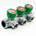 Коллектор 3 отвода вентильный 1 * 3/4 евроконус, регулирующий, Zeissler, ZSc.401.0603NE