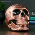 Копилка Череп бронза, 17х13см