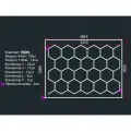 Модульное LED освещение 4.85x3.65м 965W/6500К. Светильник в виде сот для детейлинга, автомойки, салона, гаража, коммерции, ресторана, барбершопа люстра