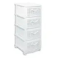 Комод Русспласт Ромашка, 4 секции, белый