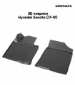 Передние 3D коврики Adamauto в салон для Hyundai Sonata LF-(17-19)