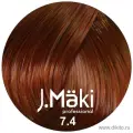 J.Maki Стойкий краситель для волос, 7.4 медный, 60 мл