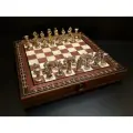 Шахматы подарочные Эпоха империй орех антик, 36х36 см, Helena Wood Art