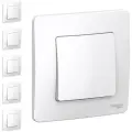 Выключатель одноклавишный белый, 10А, 250B, Systeme Electric Blanca (комплект 5шт)