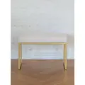 Банкетка для прихожей ALBA SMART, золотая, Ivory, 650х350х450