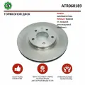 Тормозной диск AT для NISSAN QASHQAI / X-TRAIL / RENAULT KOLEOS 2007 - передний вентилируемый (d-296 mm)