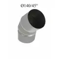 Отвод для печной трубы сталь черная 140/45