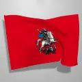 Кабинетный флаг Москвы на атласе / 100x150 см.