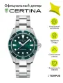 Наручные часы Certina, зеленый, серебряный