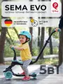 Самокат детский трехколесный Qplay ST-005 Sema Evo Blue складной, трансформер