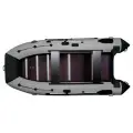 Лодка ПВХ под мотор с килем River Boats RB 370 черно-серая надувная для рыбалки с жестким полом в комплекте