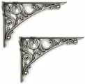 Кронштейн для полки ( Менсолодержатель ), античное серебро, 2шт.