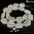Белый барочный жемчуг AA 16 дюймов, Белый