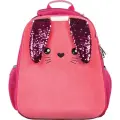 Ранец для первоклассника №1 School для девочки, Basic, Bunny, ярко-розовый, 2 отделения, эргономичная спинка