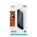 Uniq стекло для iPhone 16 Pro Max OPTIX Matte Clear/Black (+installer)