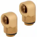 Угловой фитинг для СЖО Corsair Hydro X Series XF Adapter 2-pack 90 Angled rotary Gold (CX-9055010-WW)