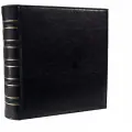 Альбом для коллекционирования значков из экокожи с 5 листами (черный)