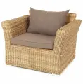Капучино кресло из искусственного ротанга, цвет соломенный