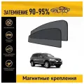 Каркасные автошторки ALTEO PREMIUM на Volkswagen Touareg 1 рестайлинг (GP) (2006-2010) на передние двери на магнитах с затемнением 90-95%
