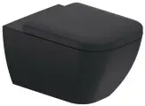 Унитаз подвесной Duravit Happy D.2 2222098900 36.5x54 см безободковый черный (антрацит) без сиденья