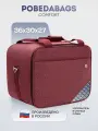 Сумка дорожная PobedaBags, 26 л, 30х27х36 см, ручная кладь, бордовый