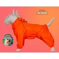 Комбинезон-дождевик для цвергшнауцера кобеля, повышенной прочности, цвет оранжевый