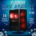 AIR Черный Intel Core i5 11400F, RTX 4060 Ti 16GB, DDR4 16GB, SSD 1000GB Игровой компьютер