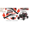 Наклейки POLARIS RZR XP 1000 красно-серые