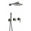 Душевой комплект Grocenberg GB5090, латунь, PVD-покрытие, графит