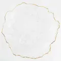Блюдо, Kuchenland, 25 см, стекло, с золотистым кантом, Nautilus gold