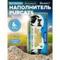 Соевый наполнитель PURCATS для кошачьего туалета комкующийся, 6л