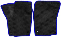 Коврики Evaformat, для Skoda Rapid 2, EVA, черные/синие, комплект 2 шт