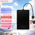 Newsmy 500GB Portable Hard Drive Nebula Plastic SC Series USB3.0 Integrated Cable 2.5-inch Starry Black Stable and Durable